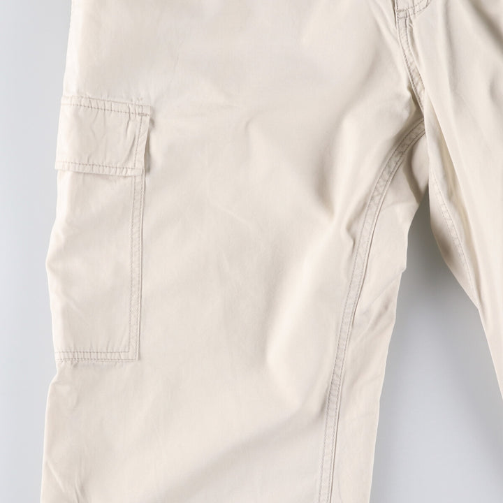 00'S Ralph Lauren POLO JEANS COMPANY Military Cargo Pants Men's M cotton ivory Vintage Second Hand