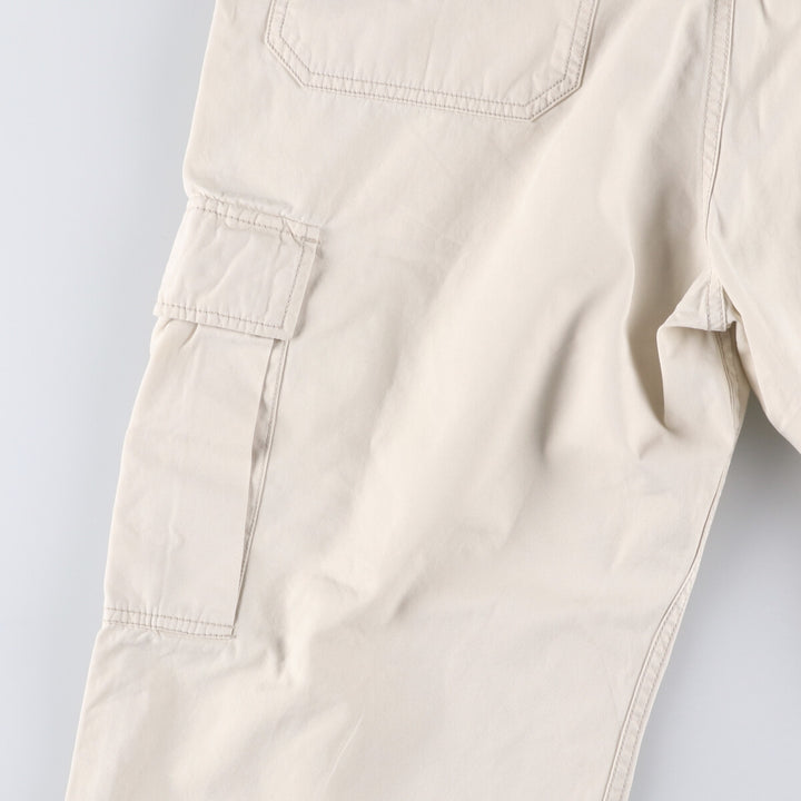 00'S Ralph Lauren POLO JEANS COMPANY Military Cargo Pants Men's M cotton ivory Vintage Second Hand