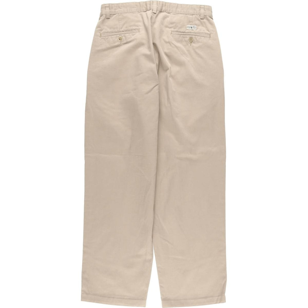 Ralph Lauren POLO RALPH LAUREN Two-pleat chino pants for men, W30 equivalent cotton Beige type Vintage Second Hand