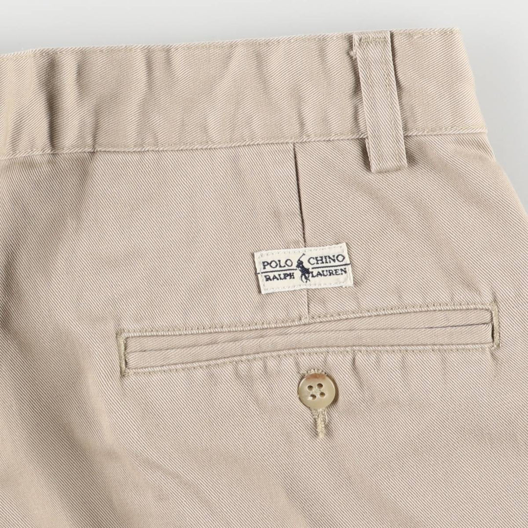 Ralph Lauren POLO RALPH LAUREN Two-pleat chino pants for men, W30 equivalent cotton Beige type Vintage Second Hand