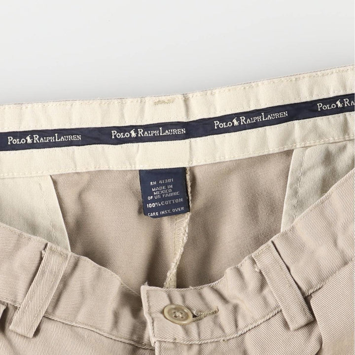 Ralph Lauren POLO RALPH LAUREN Two-pleat chino pants for men, W30 equivalent cotton Beige type Vintage Second Hand