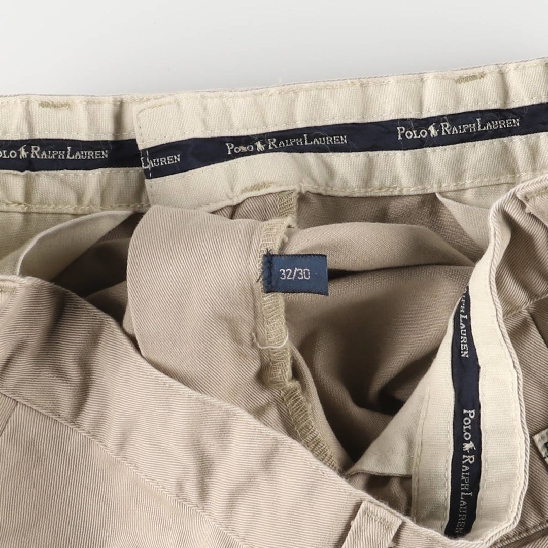 Ralph Lauren POLO RALPH LAUREN Two-pleat chino pants for men, W30 equivalent cotton Beige type Vintage Second Hand