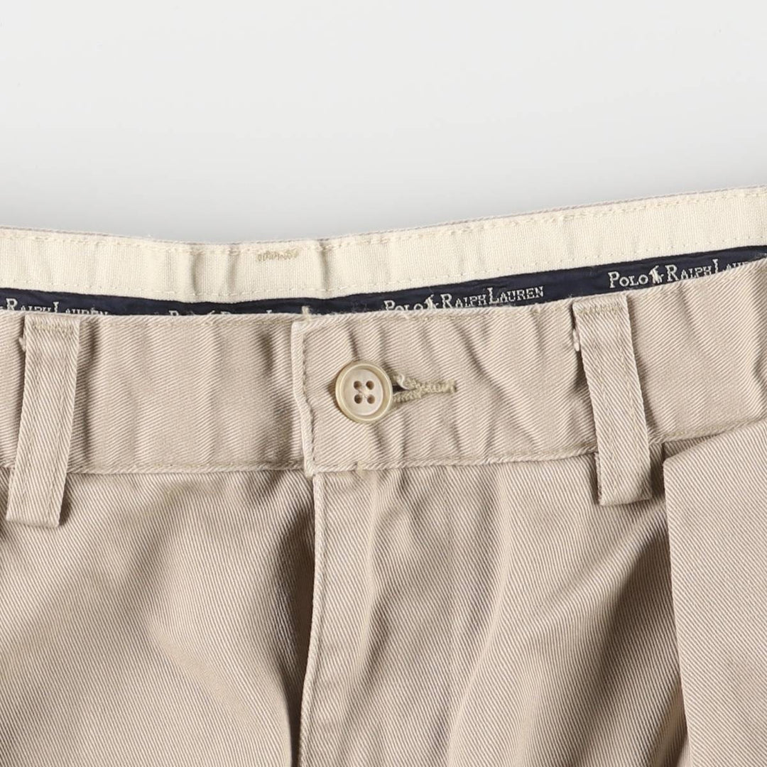 Ralph Lauren POLO RALPH LAUREN Two-pleat chino pants for men, W30 equivalent cotton Beige type Vintage Second Hand