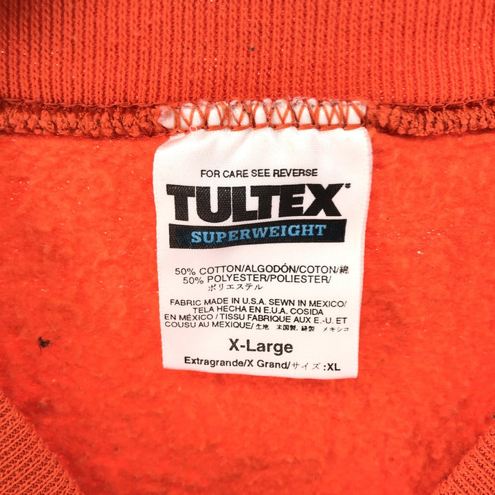 Vintage 90'S Tultex Super Weight plain blank sweatshirt, made in the USA, men's size XL. cotton orange type Vintage Second Hand