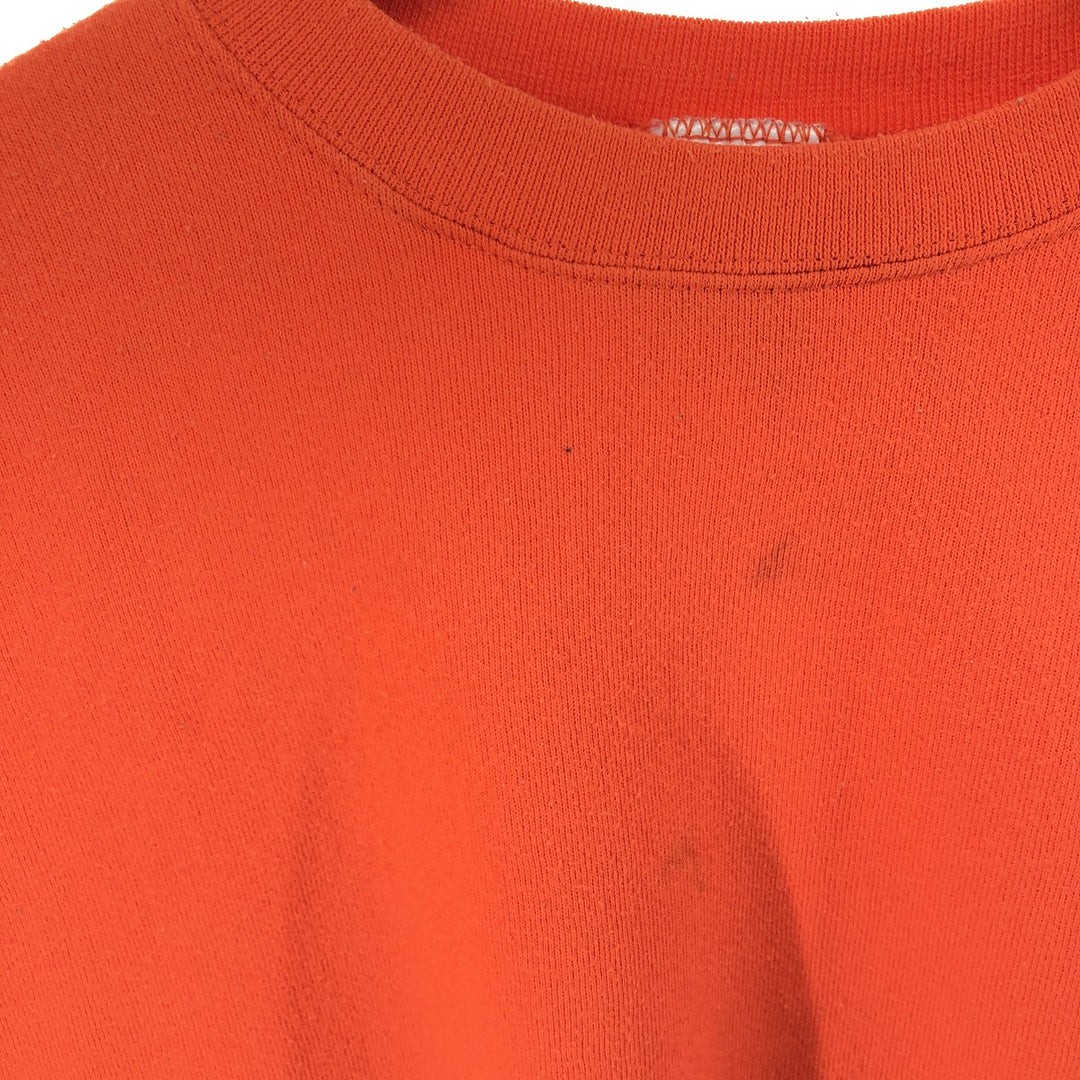 Vintage 90'S Tultex Super Weight plain blank sweatshirt, made in the USA, men's size XL. cotton orange type Vintage Second Hand