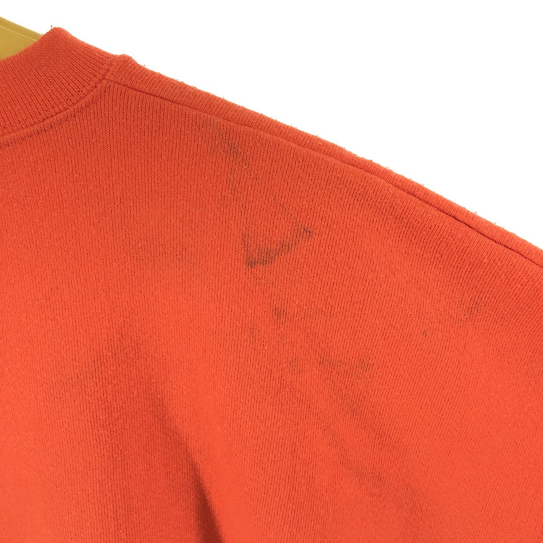 Vintage 90'S Tultex Super Weight plain blank sweatshirt, made in the USA, men's size XL. cotton orange type Vintage Second Hand