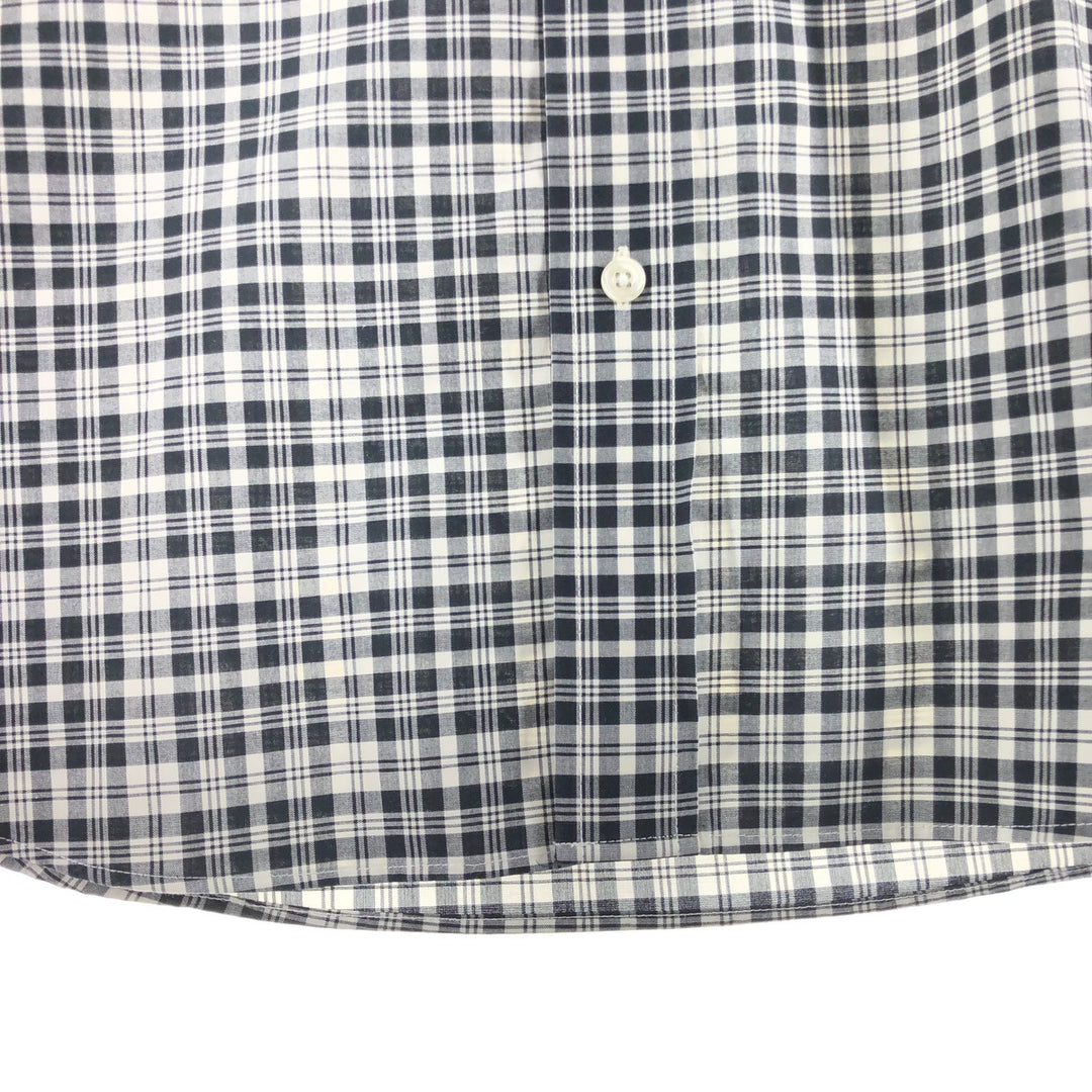 90s-00'S Vintage LLBean Long Sleeve Button-Down Check Shirt, Men's Size L cotton white type Vintage Second Hand