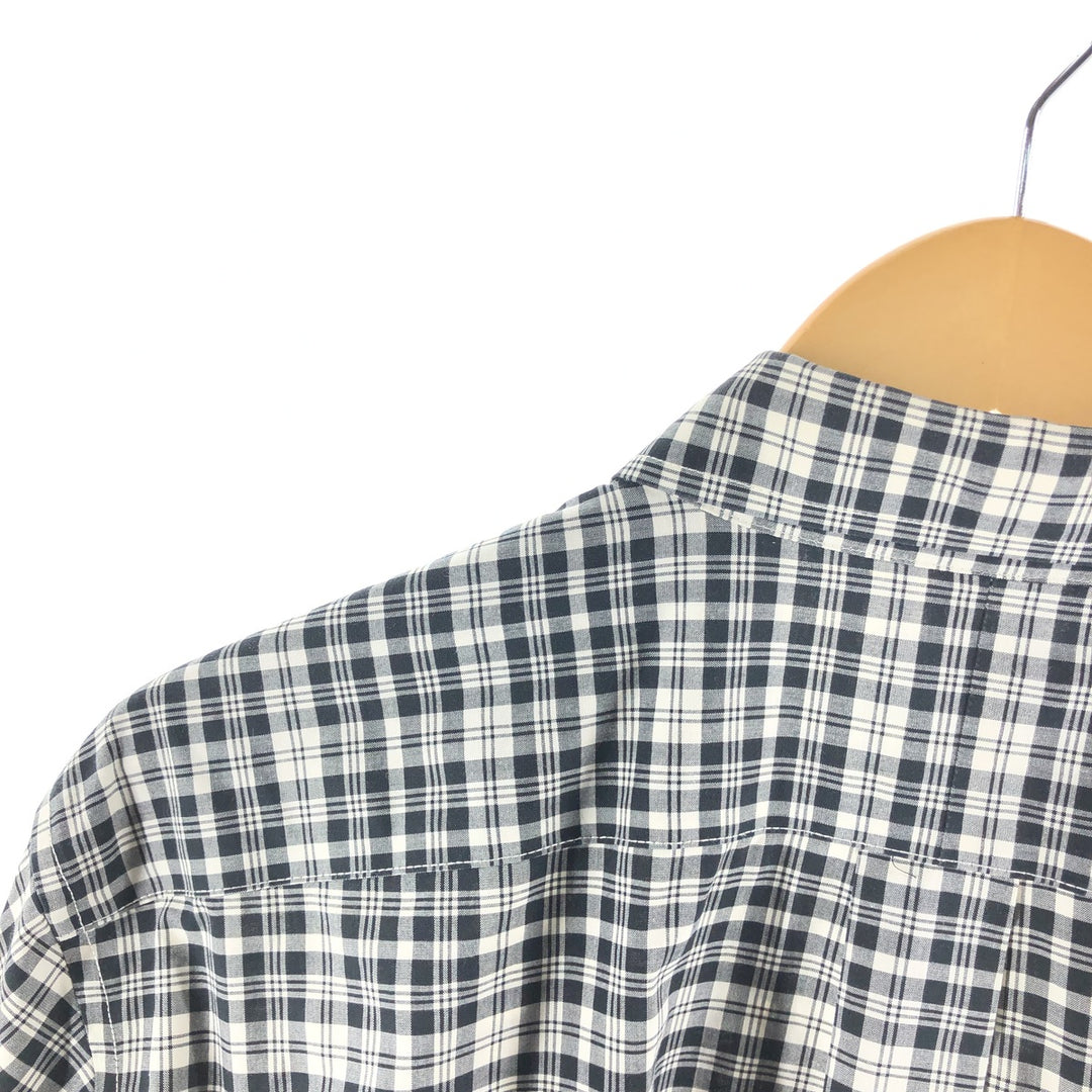 90s-00'S Vintage LLBean Long Sleeve Button-Down Check Shirt, Men's Size L cotton white type Vintage Second Hand