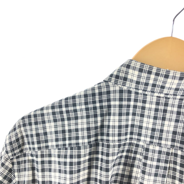 90s-00'S Vintage LLBean Long Sleeve Button-Down Check Shirt, Men's Size L cotton white type Vintage Second Hand