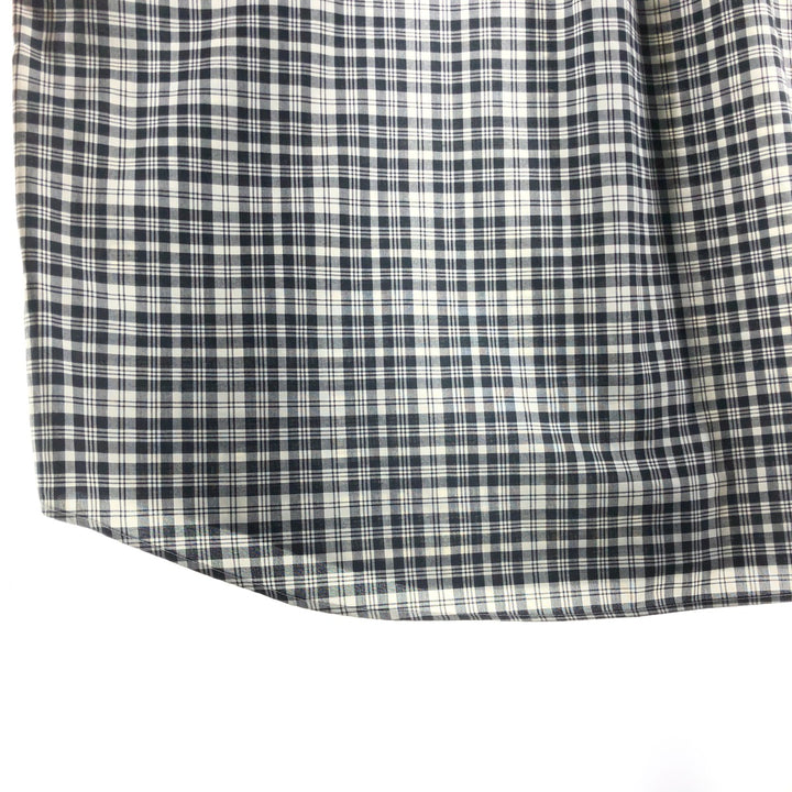 90s-00'S Vintage LLBean Long Sleeve Button-Down Check Shirt, Men's Size L cotton white type Vintage Second Hand