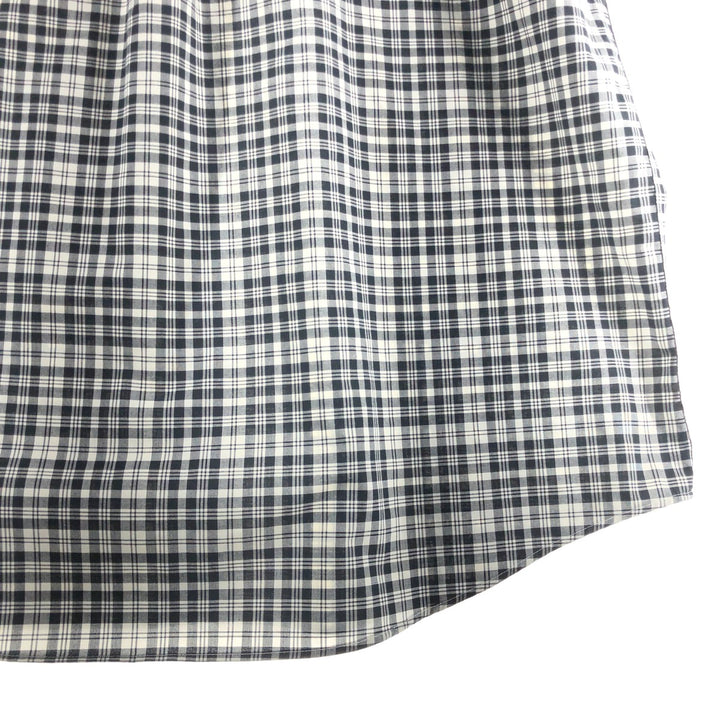 90s-00'S Vintage LLBean Long Sleeve Button-Down Check Shirt, Men's Size L cotton white type Vintage Second Hand