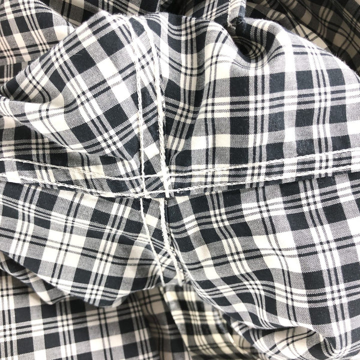 90s-00'S Vintage LLBean Long Sleeve Button-Down Check Shirt, Men's Size L cotton white type Vintage Second Hand