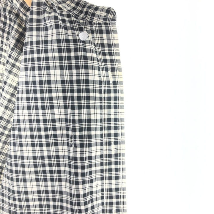 90s-00'S Vintage LLBean Long Sleeve Button-Down Check Shirt, Men's Size L cotton white type Vintage Second Hand