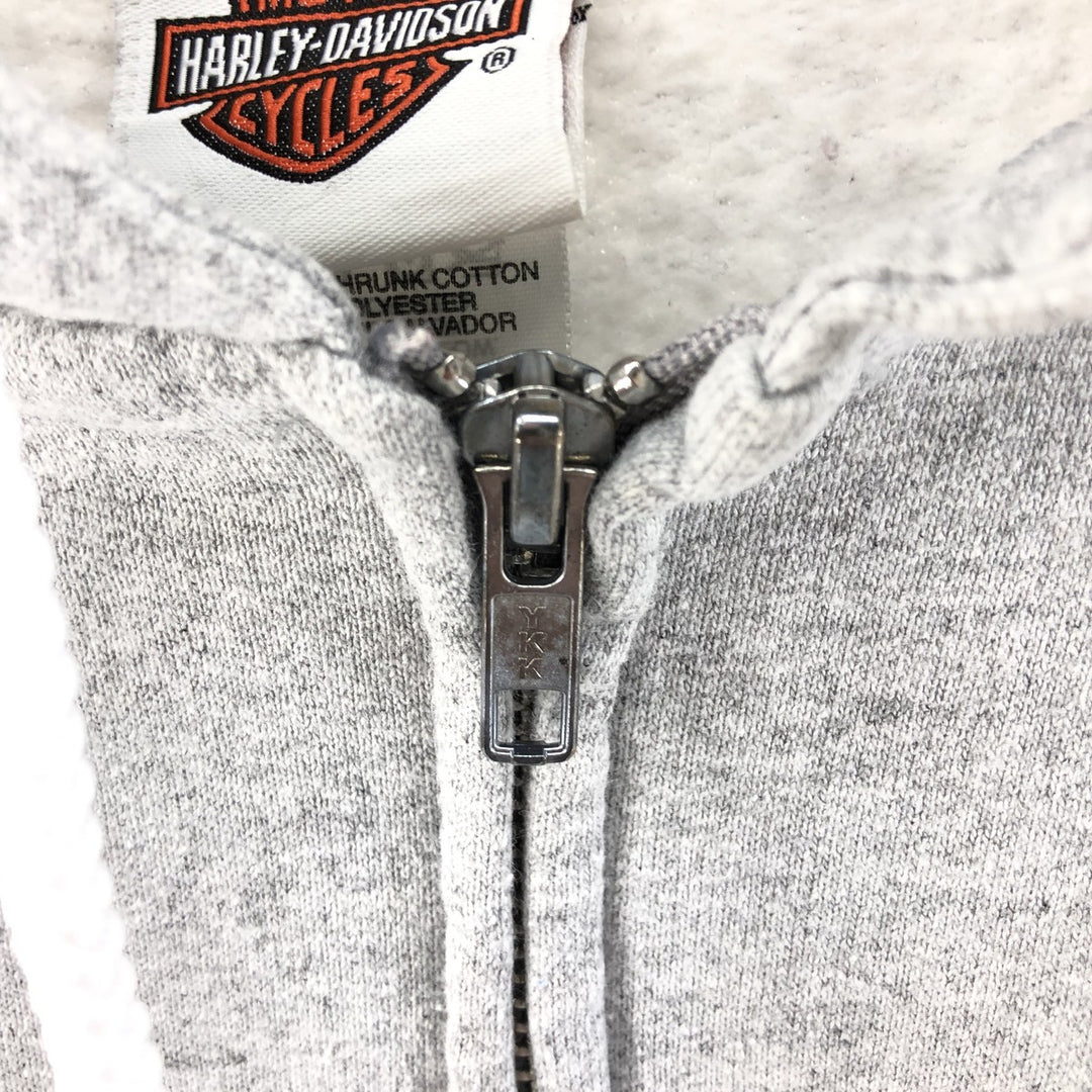 Harley-Davidson Skull Pattern Back Print Sweat Full Zip Hoodie Men's XL / eaa522407