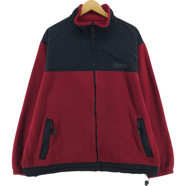Vintage Eddie Bauer nylon and fleece jacket, made in Canada, men's size XL polyester red type Vintage Second Hand
