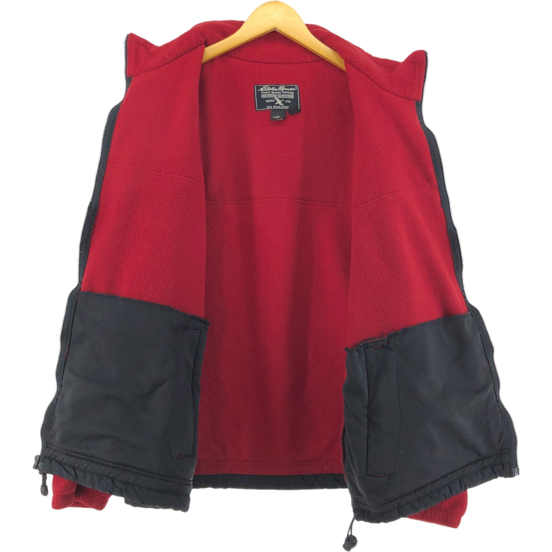 Vintage Eddie Bauer nylon and fleece jacket, made in Canada, men's size XL polyester red type Vintage Second Hand