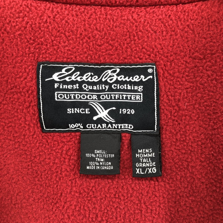 Vintage Eddie Bauer nylon and fleece jacket, made in Canada, men's size XL polyester red type Vintage Second Hand