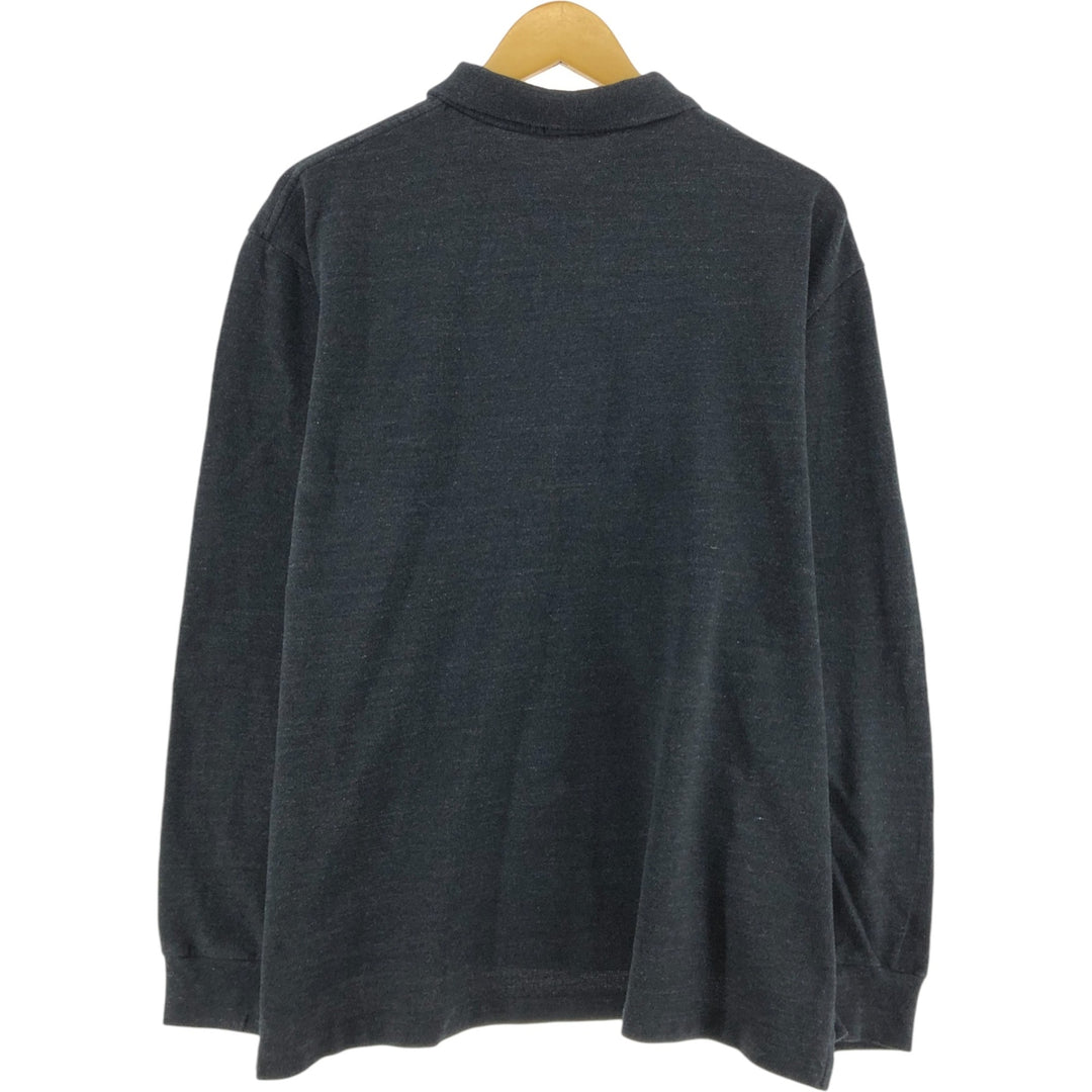 Ralph Lauren POLO RALPH LAUREN Long Sleeve Polo Shirt Men's XL cotton black type Vintage Second Hand