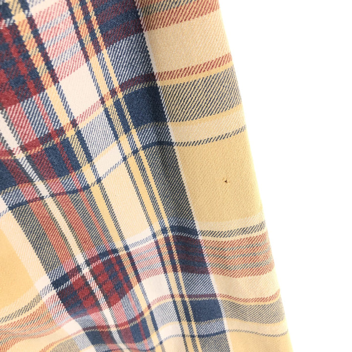 Eddie Bauer Classic Fit Long Sleeve Flannel Check Shirt, Men's Size L cotton Beige type Vintage Second Hand