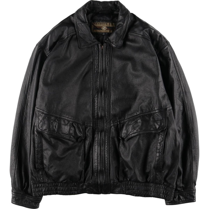 MEMBERS ONLY Padded Leather Blouson Men's XL Size /eaa522620