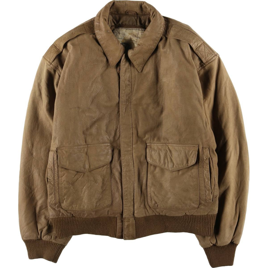 GLOBAL LEATHER FASHIONS A-2 type padded leather flight jacket, men's size M /eaa522627