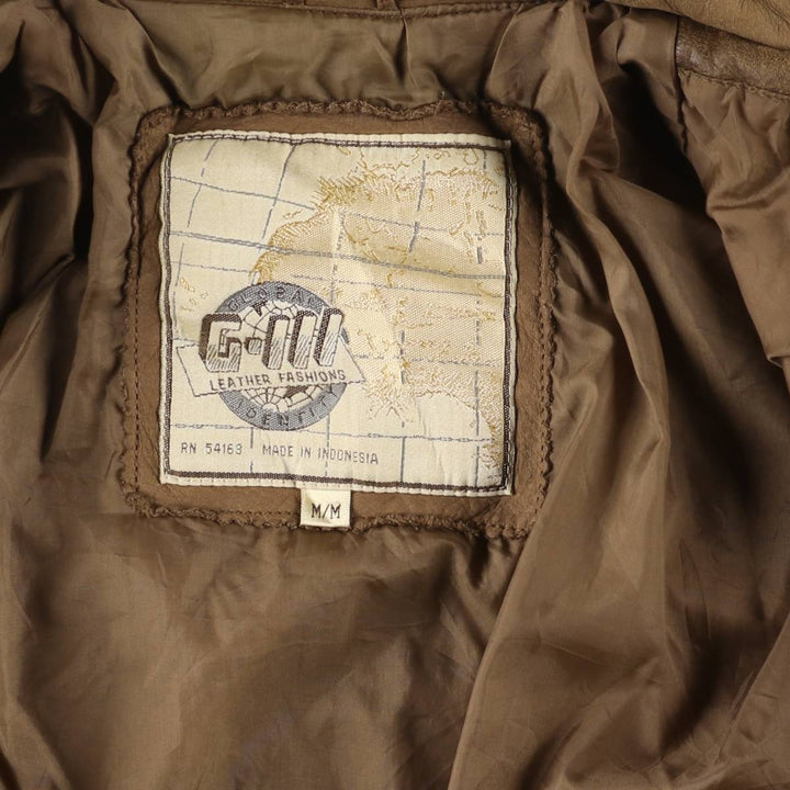 GLOBAL LEATHER FASHIONS A-2 type padded leather flight jacket, men's size M /eaa522627