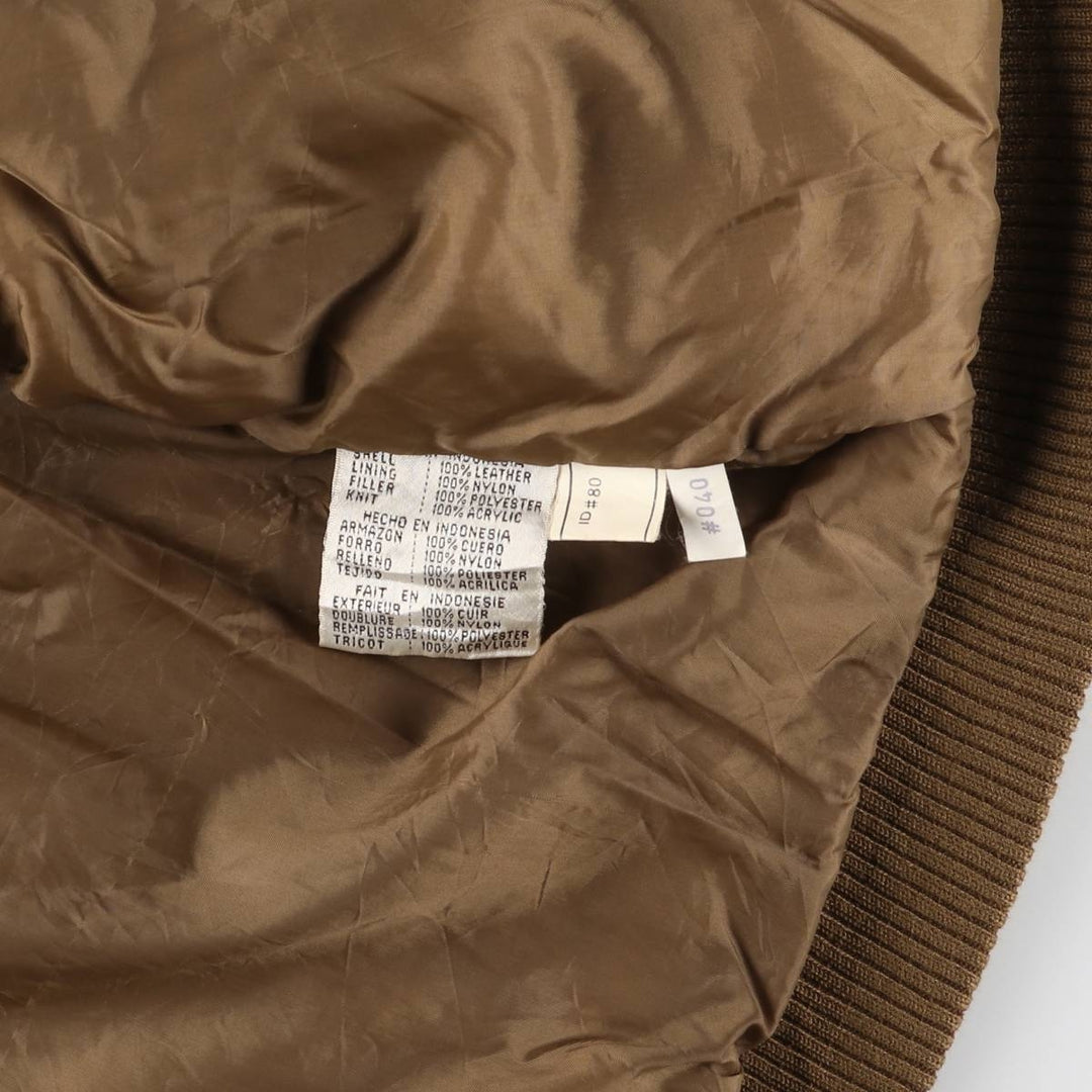 GLOBAL LEATHER FASHIONS A-2 type padded leather flight jacket, men's size M /eaa522627