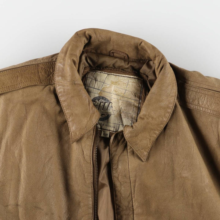 GLOBAL LEATHER FASHIONS A-2 type padded leather flight jacket, men's size M /eaa522627