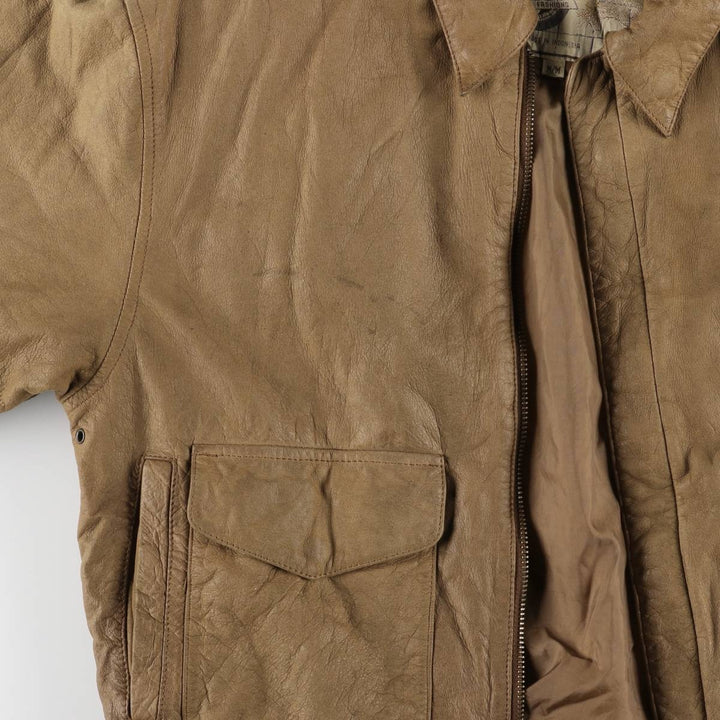 GLOBAL LEATHER FASHIONS A-2 type padded leather flight jacket, men's size M /eaa522627