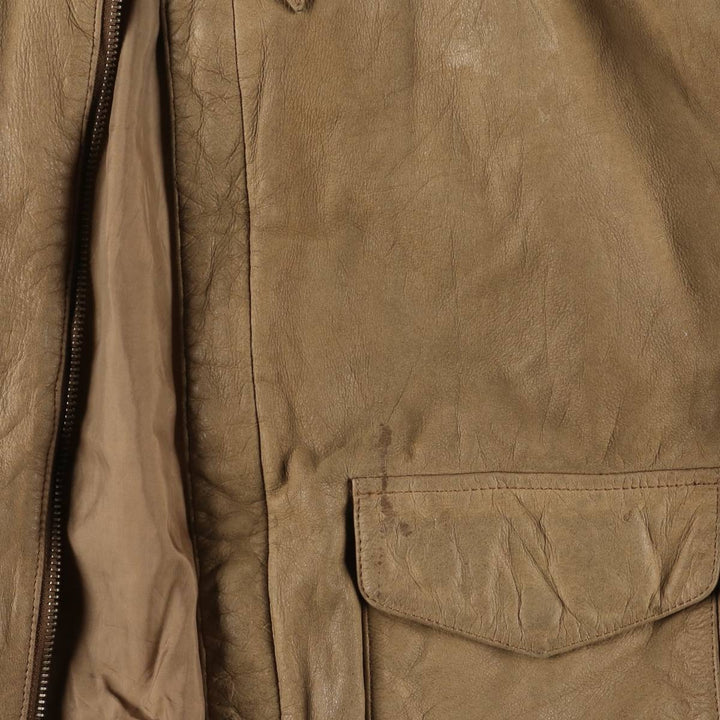 GLOBAL LEATHER FASHIONS A-2 type padded leather flight jacket, men's size M /eaa522627