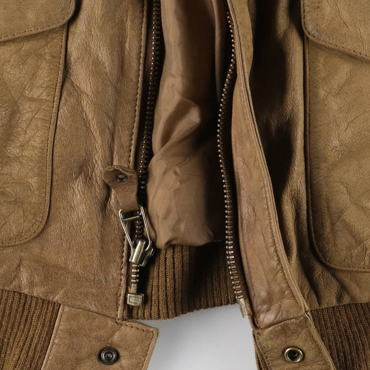 GLOBAL LEATHER FASHIONS A-2 type padded leather flight jacket, men's size M /eaa522627