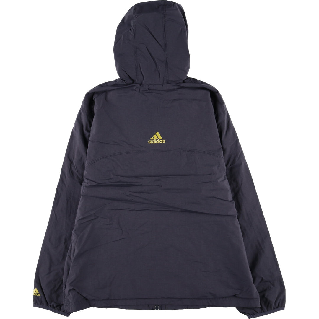 90'S Adidas nylon hoodie, men's XL size, vintage Nylon gray type Vintage Second Hand