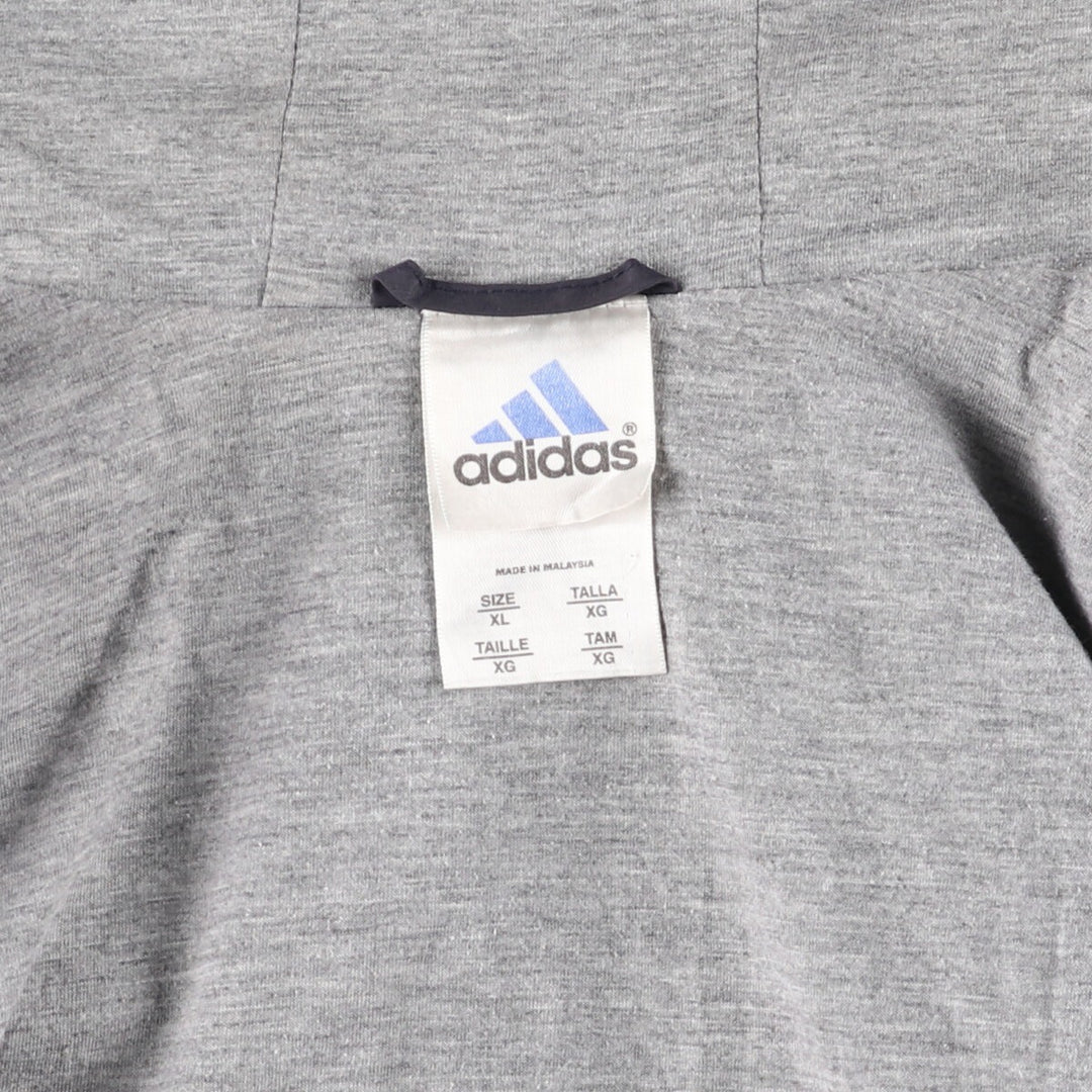 90'S Adidas nylon hoodie, men's XL size, vintage Nylon gray type Vintage Second Hand