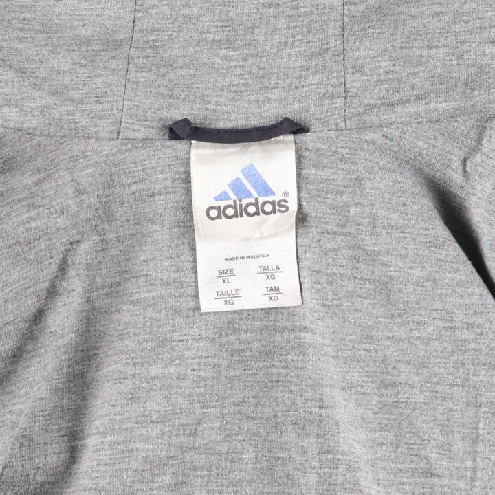 90'S Adidas nylon hoodie, men's XL size, vintage Nylon gray type Vintage Second Hand