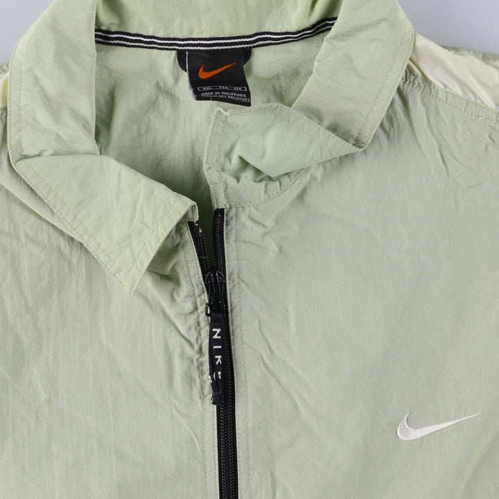 90'S Nike Collared Nylon Jacket Men's XXL Vintage Nylon Khaki type Vintage Second Hand
