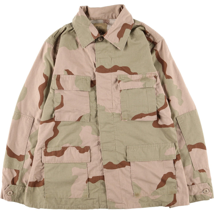 90'S US Military Genuine Camouflage Pattern 3C Desert Camo BDU Military Jacket Made in USA MEDIUM-REGULAR Men's M equivalent Vintage /eaa522657
