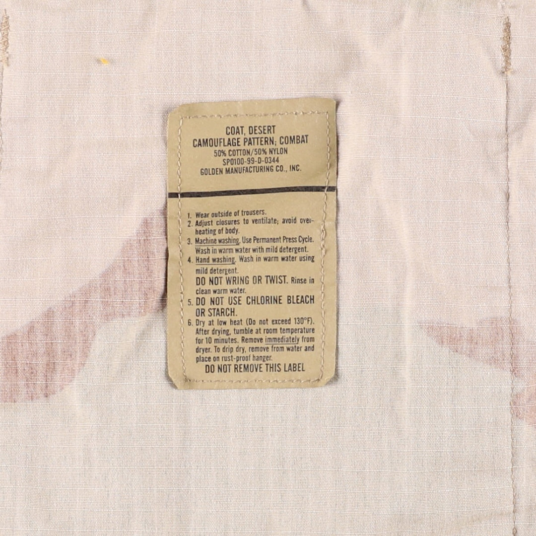 90'S US Military Genuine Camouflage Pattern 3C Desert Camo BDU Military Jacket Made in USA MEDIUM-REGULAR Men's M equivalent Vintage /eaa522657