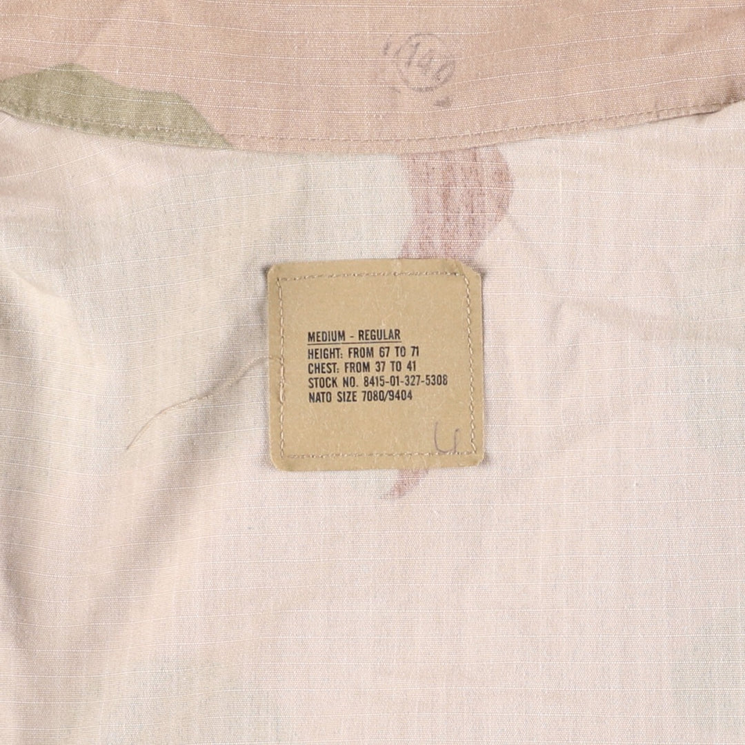 90'S US Military Genuine Camouflage Pattern 3C Desert Camo BDU Military Jacket Made in USA MEDIUM-REGULAR Men's M equivalent Vintage /eaa522657