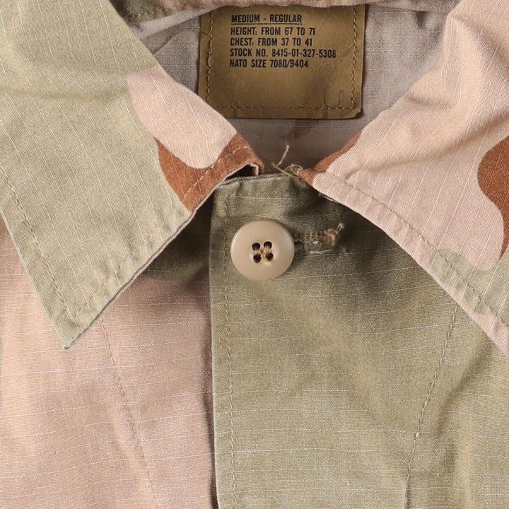 90'S US Military Genuine Camouflage Pattern 3C Desert Camo BDU Military Jacket Made in USA MEDIUM-REGULAR Men's M equivalent Vintage /eaa522657