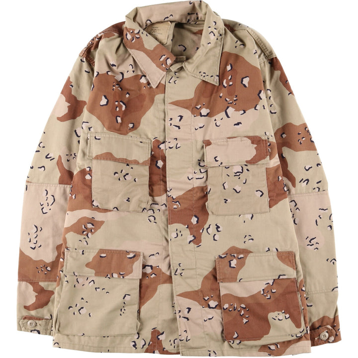 80'S US Military Camouflage Pattern 6C Desert Chocolate Chip Camo BDU Military Jacket Made in USA X-LARGE-REGULAR Men's XL equivalent /eaa522671