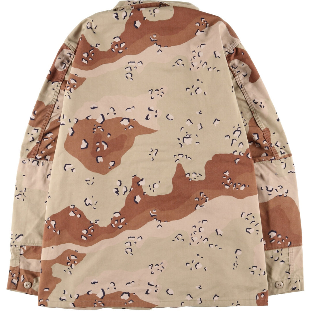 80'S US Military Camouflage Pattern 6C Desert Chocolate Chip Camo BDU Military Jacket Made in USA X-LARGE-REGULAR Men's XL equivalent /eaa522671