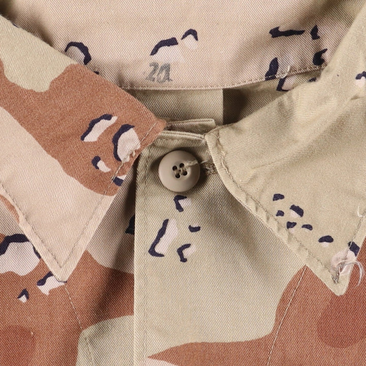 80'S US Military Camouflage Pattern 6C Desert Chocolate Chip Camo BDU Military Jacket Made in USA X-LARGE-REGULAR Men's XL equivalent /eaa522671