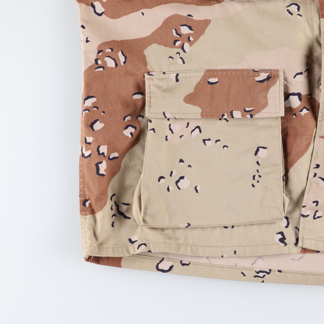 80'S US Military Camouflage Pattern 6C Desert Chocolate Chip Camo BDU Military Jacket Made in USA X-LARGE-REGULAR Men's XL equivalent /eaa522671