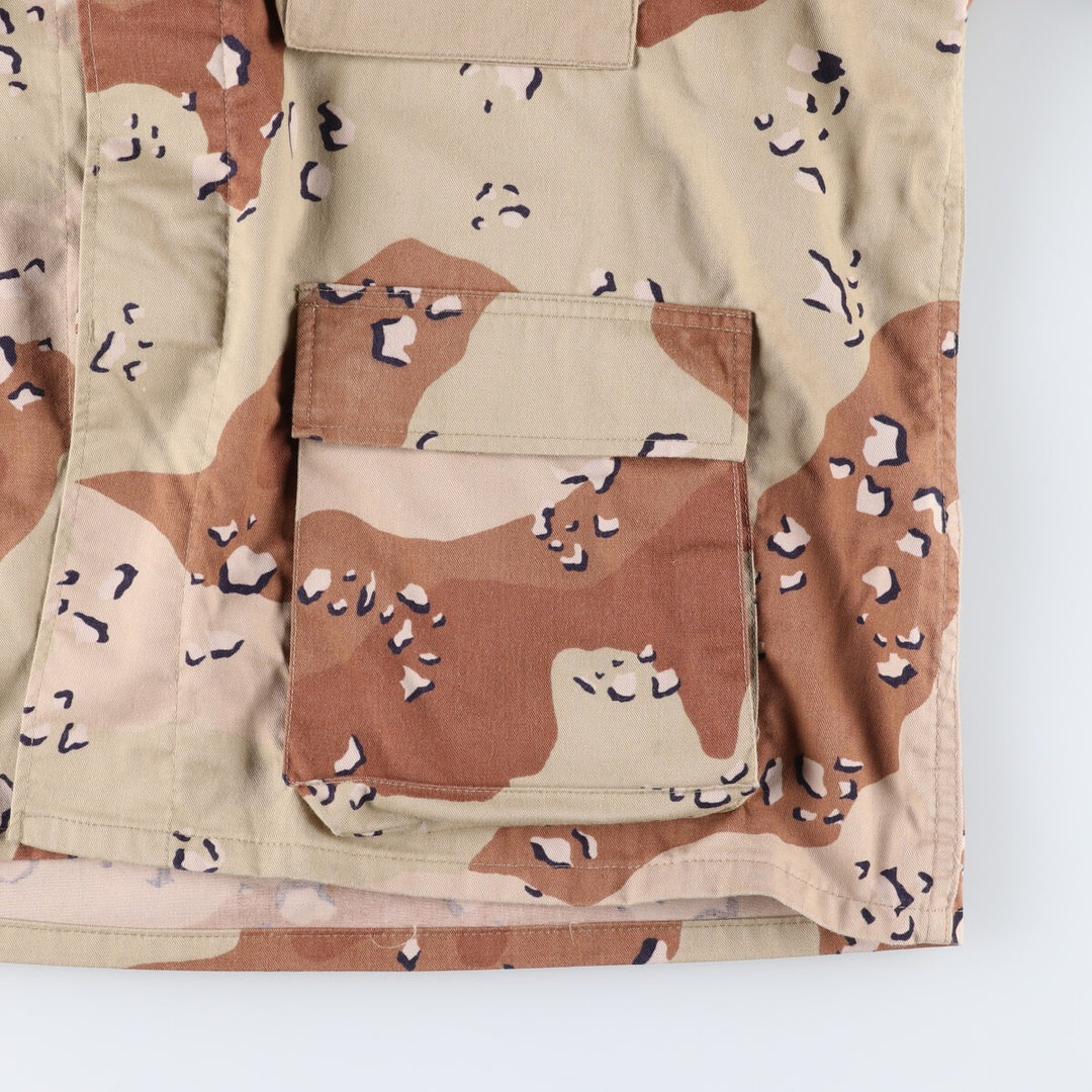 80'S US Military Camouflage Pattern 6C Desert Chocolate Chip Camo BDU Military Jacket Made in USA X-LARGE-REGULAR Men's XL equivalent /eaa522671