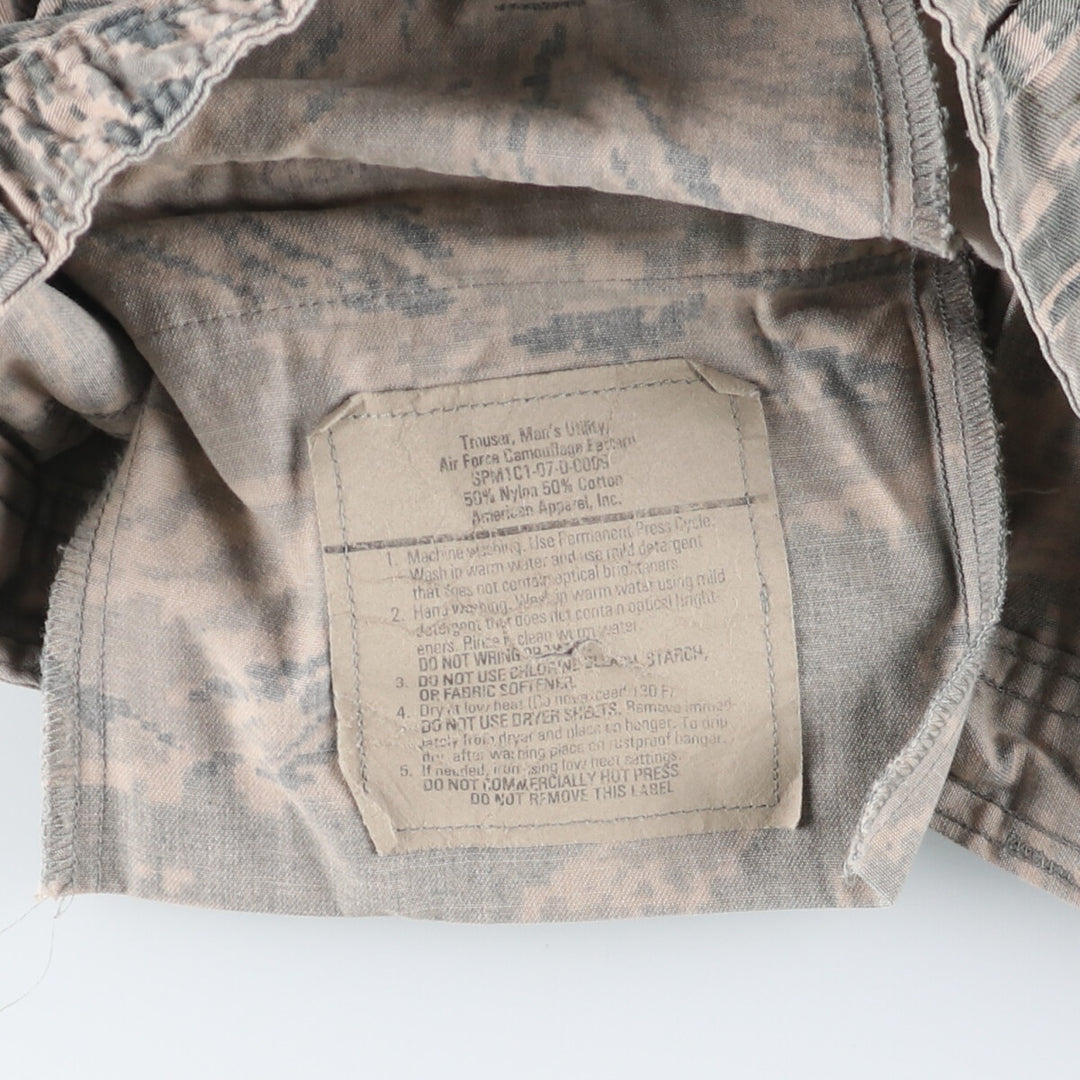 Civilian American Apparel Camouflage Pattern ABU Digital Tiger Camo Military Cargo Pants Men's Size W33 cotton Khaki type Vintage Second Hand