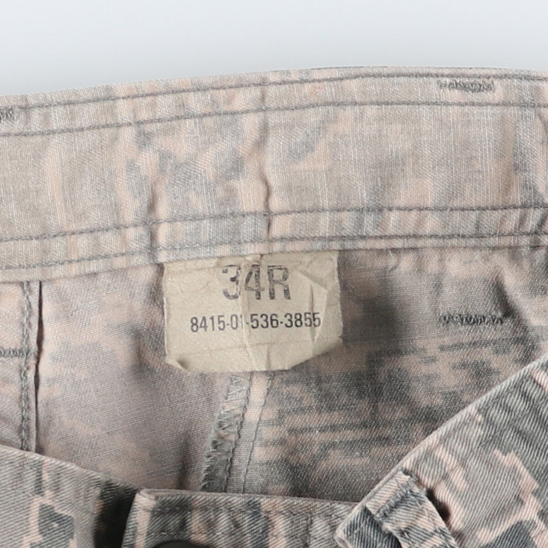 Civilian American Apparel Camouflage Pattern ABU Digital Tiger Camo Military Cargo Pants Men's Size W33 cotton Khaki type Vintage Second Hand