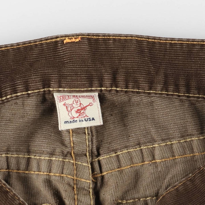 TRUE RELIGION Flare Cut Corduroy Pants Made in USA Men's W36 / eaa522779