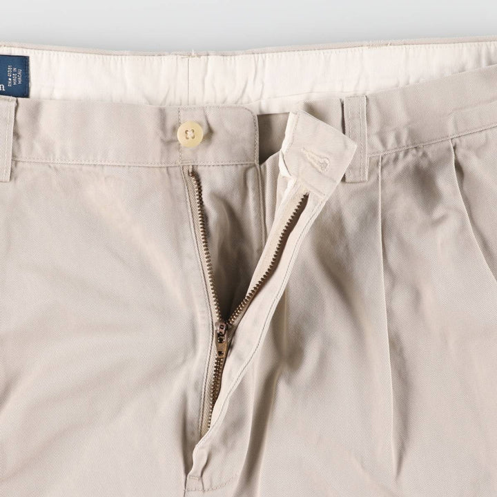 Ralph Lauren POLO by Ralph Lauren HAMMOND PANT, two-pleat chino pants, men's w35 equivalent cotton pale white type Vintage Second Hand