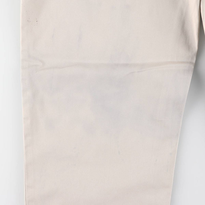 Ralph Lauren POLO by Ralph Lauren HAMMOND PANT, two-pleat chino pants, men's w35 equivalent cotton pale white type Vintage Second Hand