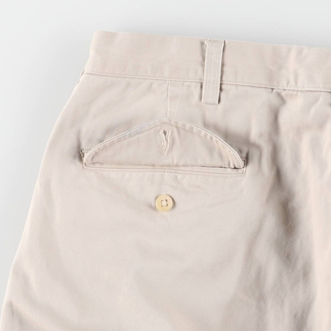 Ralph Lauren POLO by Ralph Lauren HAMMOND PANT, two-pleat chino pants, men's w35 equivalent cotton pale white type Vintage Second Hand